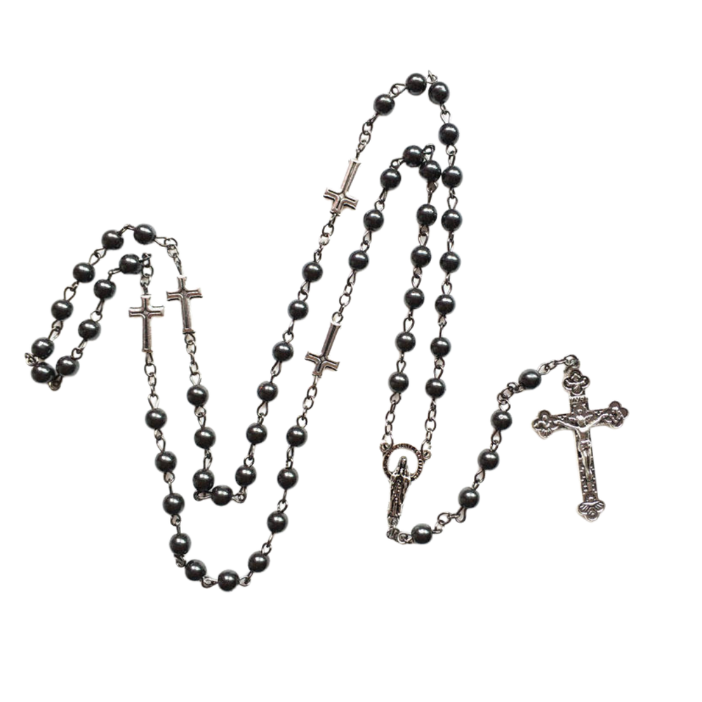 Personalized Hematite Rosary