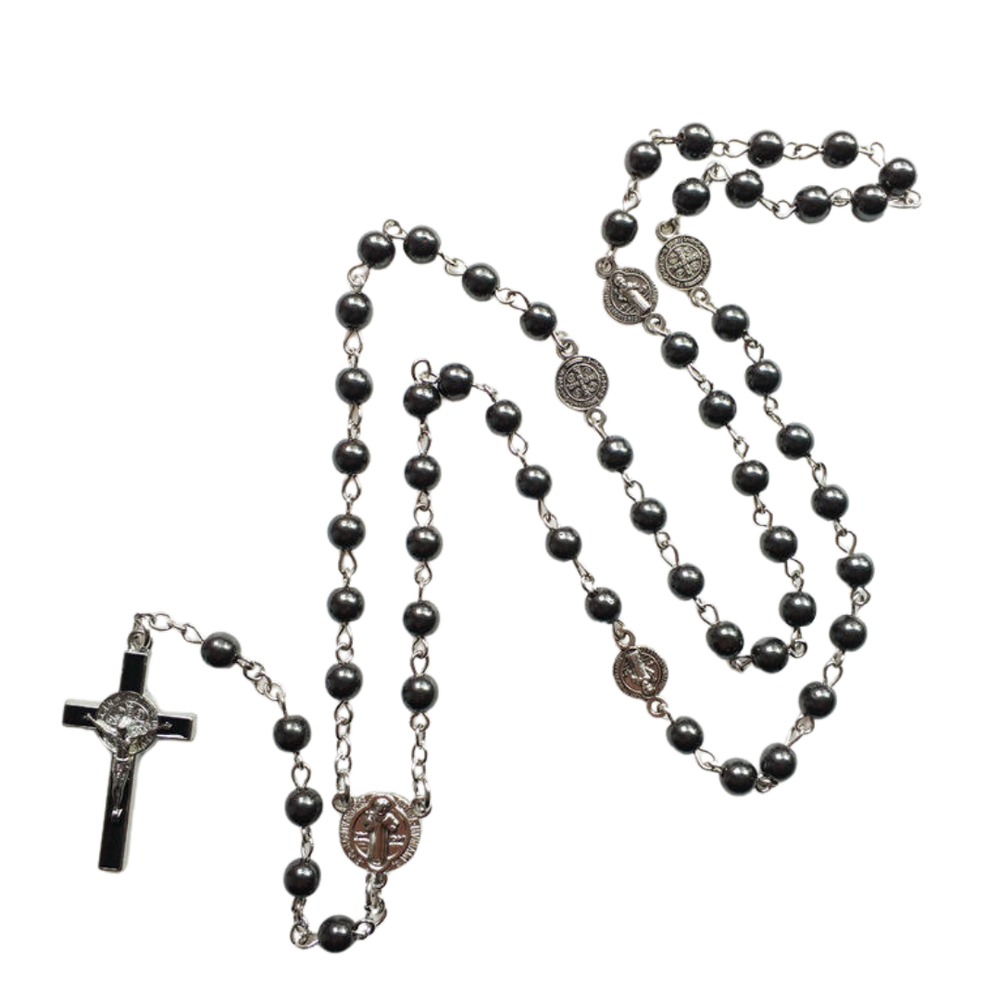 Personalized Hematite Rosary
