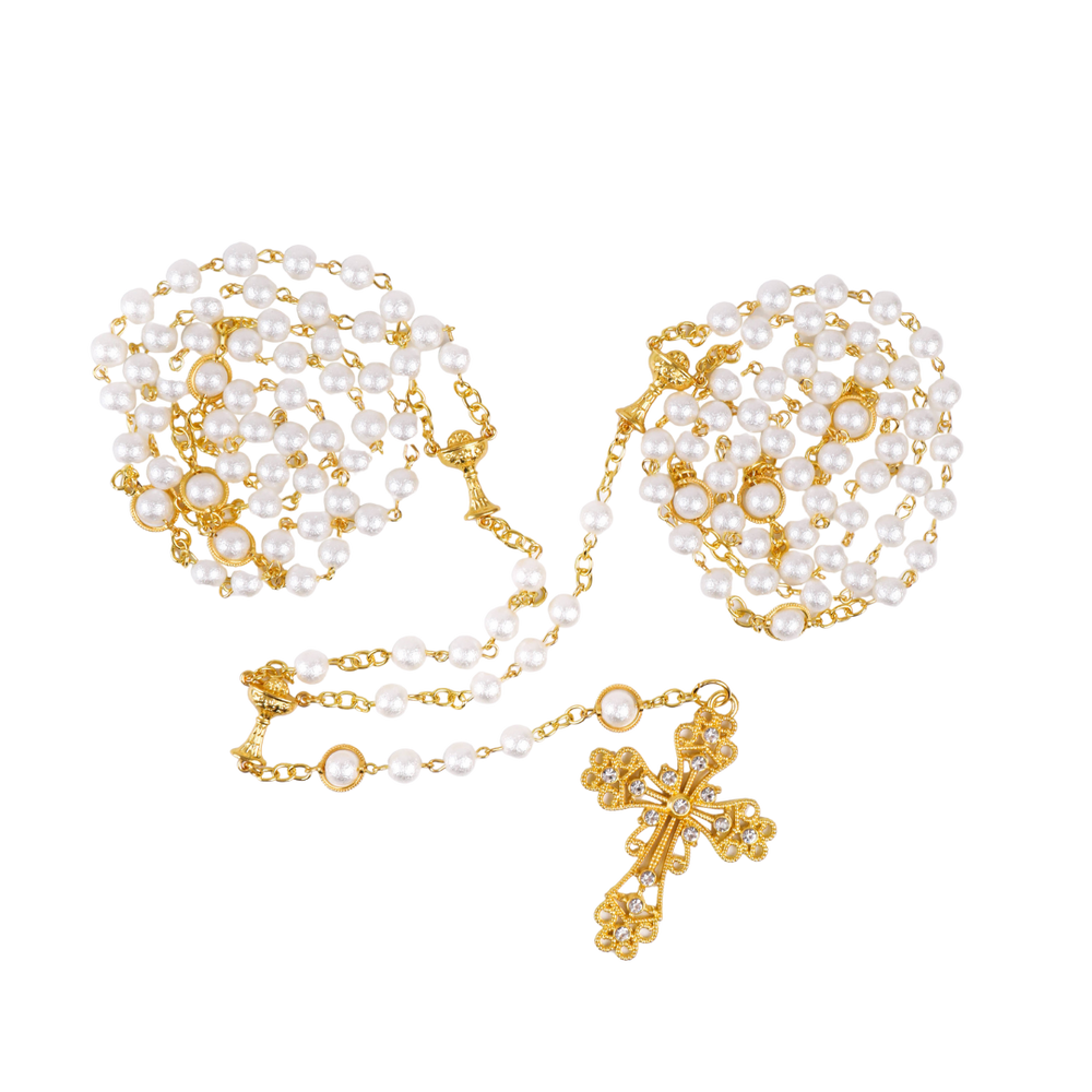 Gold Wedding Lasso Rosary for Couple
