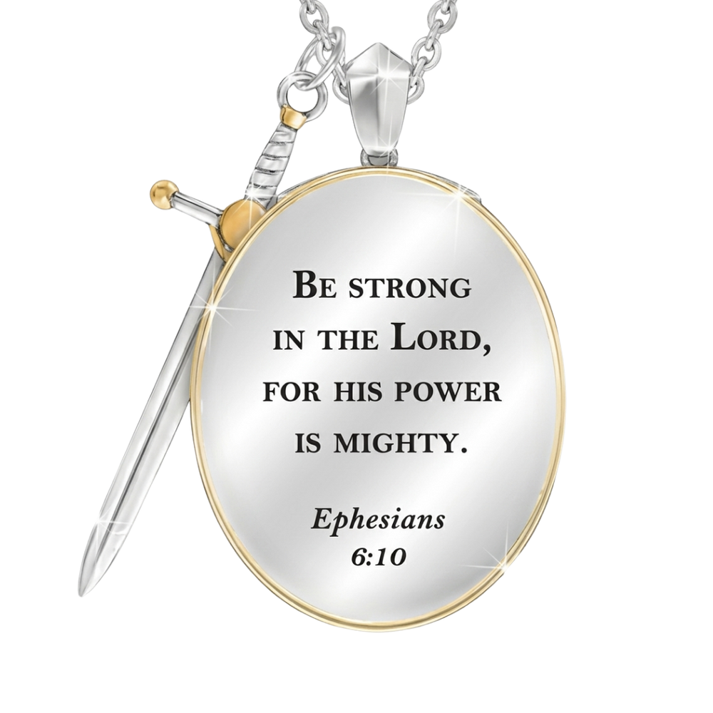 Antique Silver Plated Saint Michael with Sword Necklace – 3.8 × 2.5 cm Pendant with 50 cm Chain