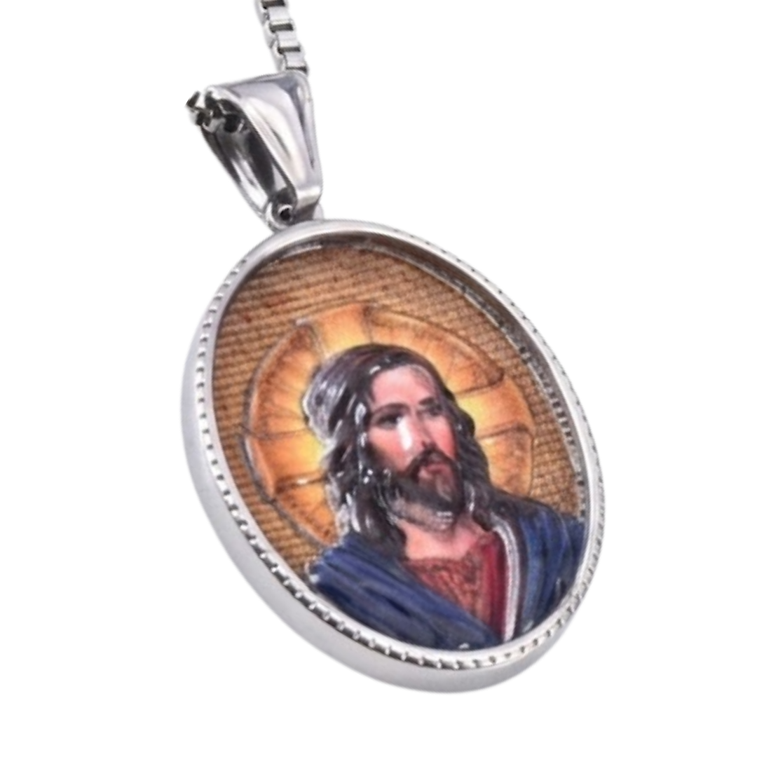 Catholic Stainless Steel Devotional Necklace – 4 Designs Available (60 cm Length)