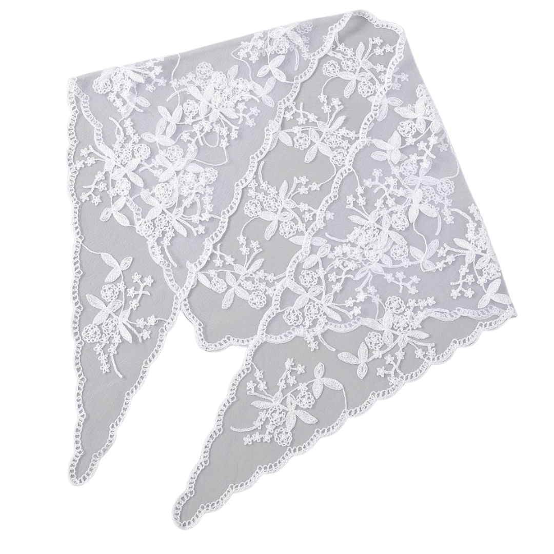Floral Lace Mantilla - Black or White