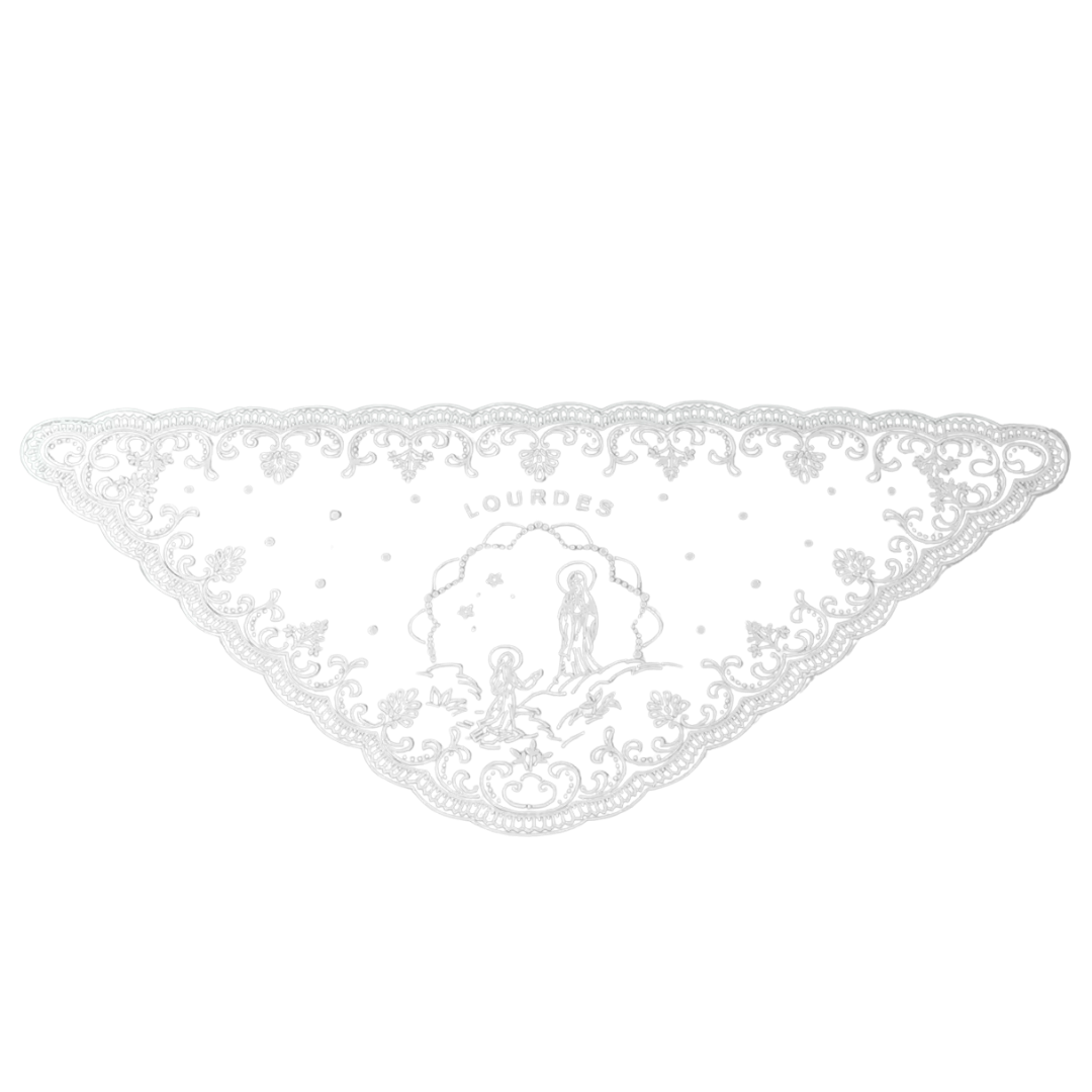 Lourdes Lace Mantilla Veil - Black or White (115 x 50 cm)