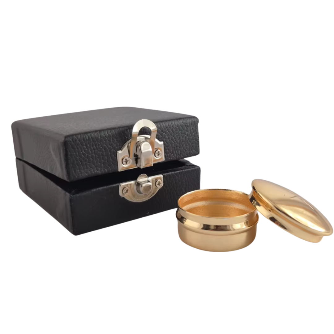 24K Gold-Plated Brass Pyx with Presentation Case
