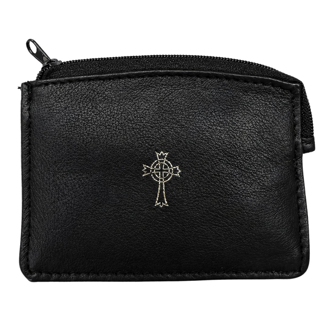 Sheepskin Rosary Case - 2 Colours Available (7.6 cm Length x 6.1 cm Width)