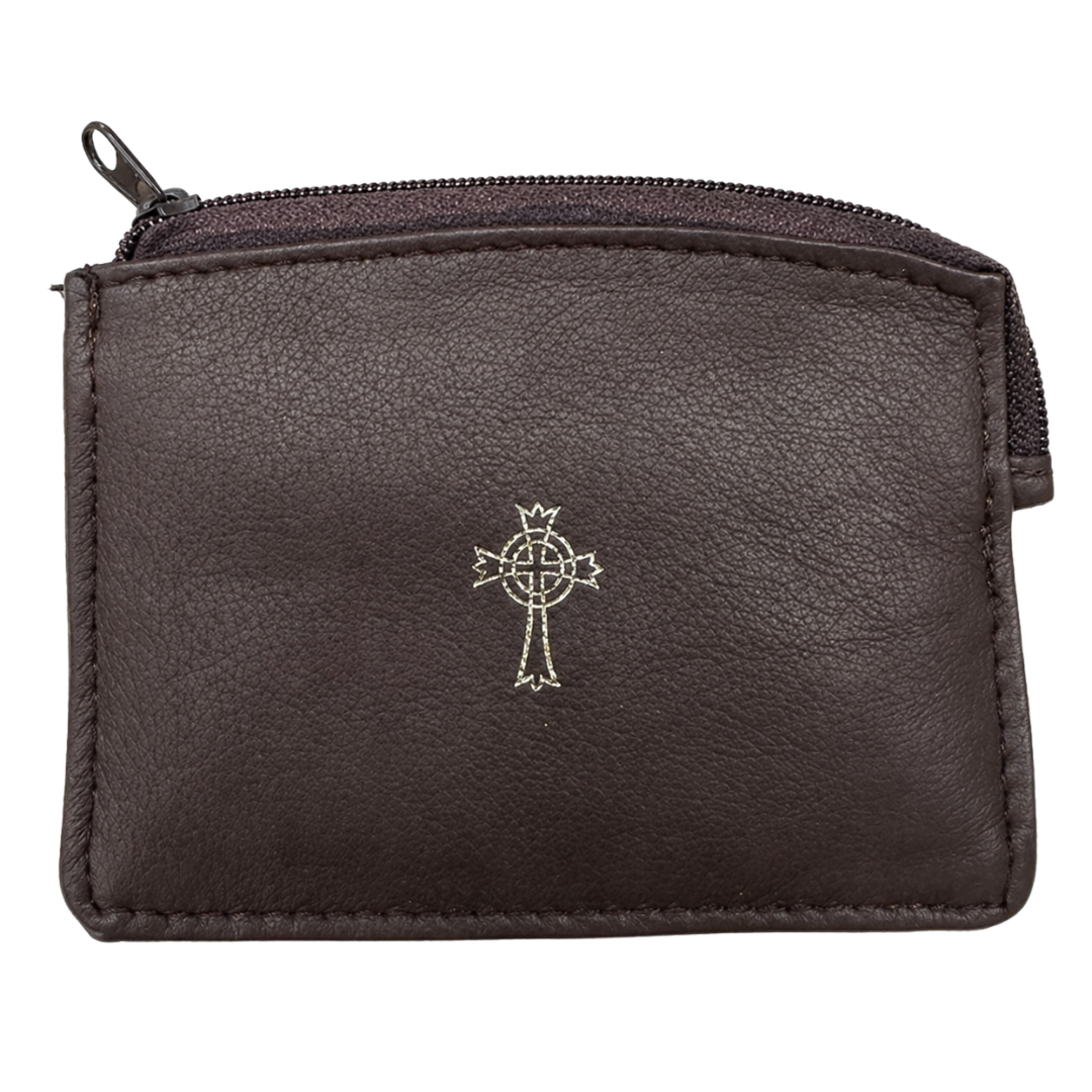 Sheepskin Rosary Case - 2 Colours Available (7.6 cm Length x 6.1 cm Width)