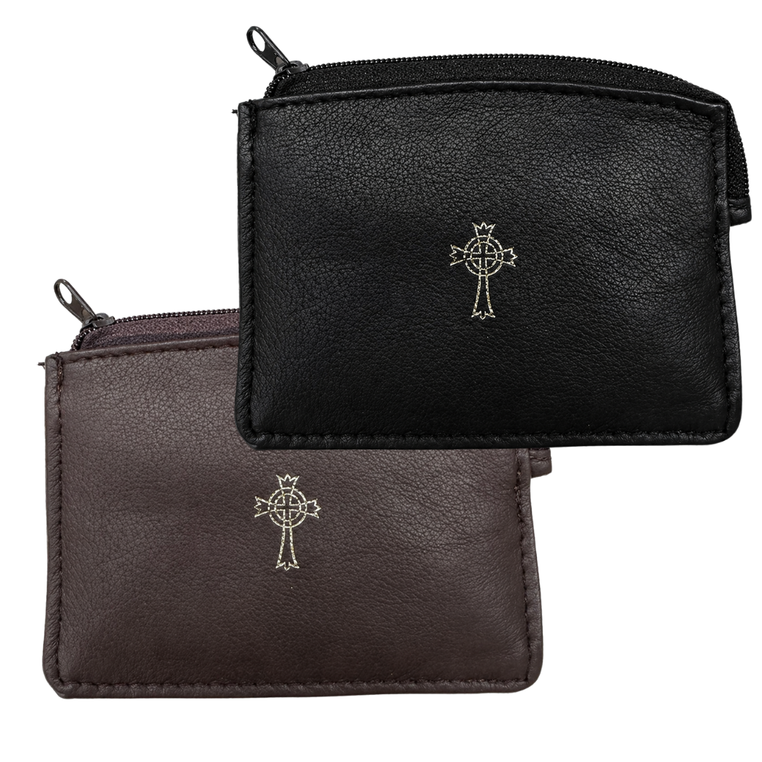 Sheepskin Rosary Case - 2 Colours Available (7.6 cm Length x 6.1 cm Width)