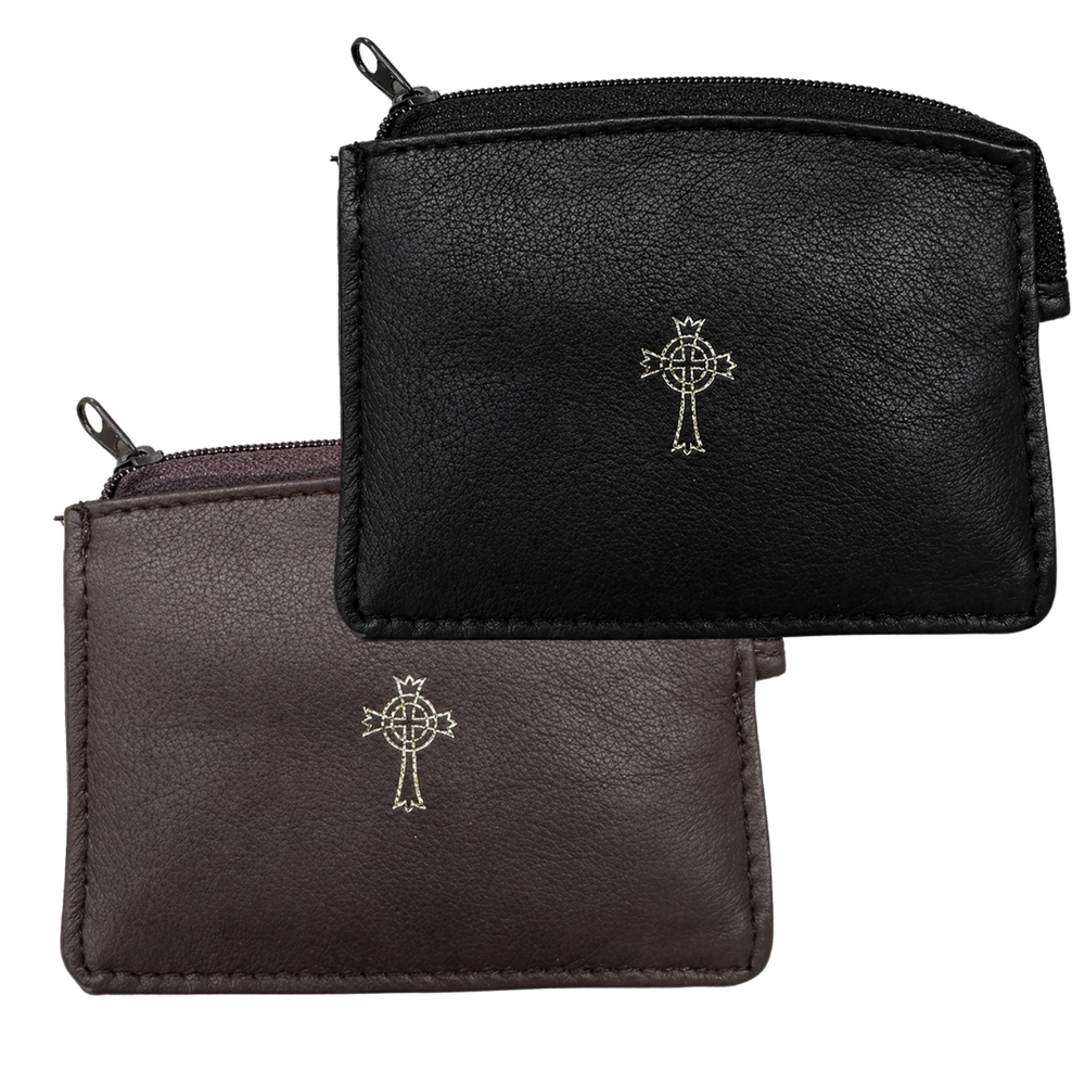 Sheepskin Rosary Case - 2 Colours Available (7.6 cm Length x 6.1 cm Width)