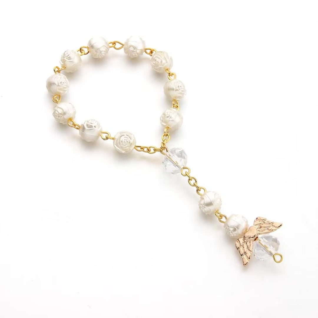 Gold Mini Angel Decade Rosary