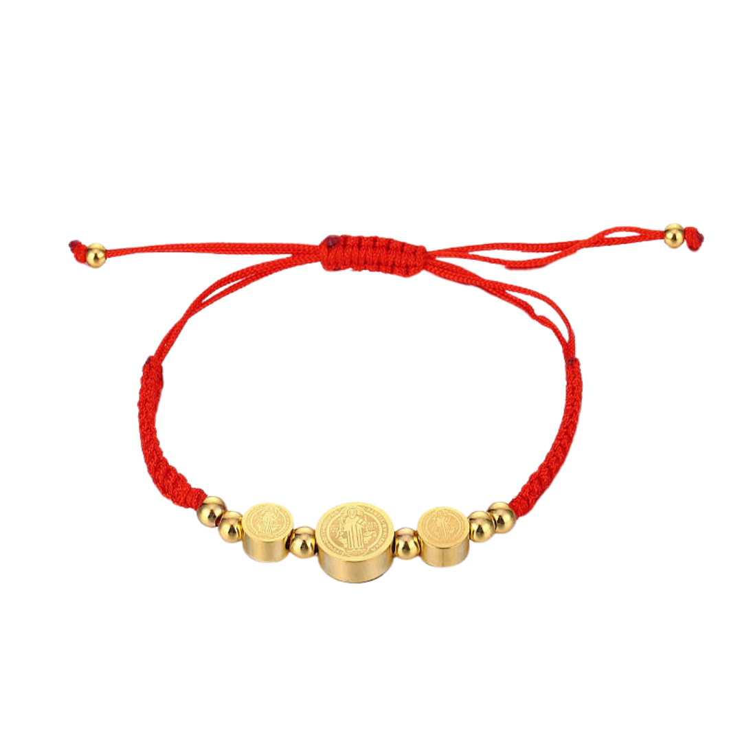 24K Gold-Plated Catholic Icons Bracelet – St. Benedict