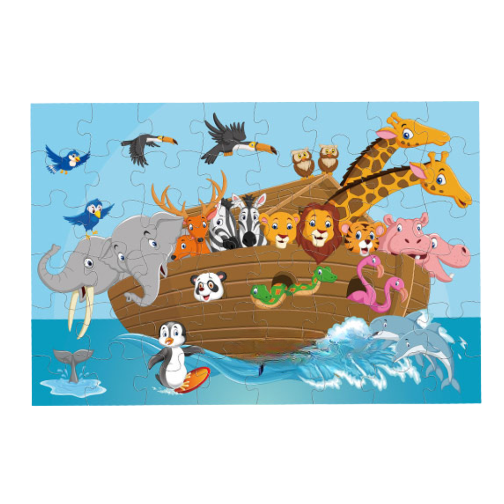 Noah’s Ark 48-Piece Floor Puzzle –  Biblical Fun & Learning for Children