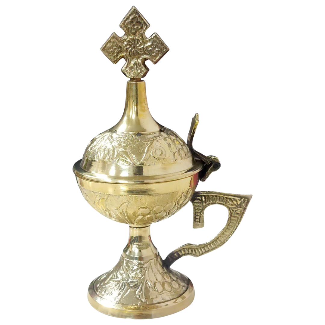 Brass Embossed Ornate Incense Burner – Hand-crafted