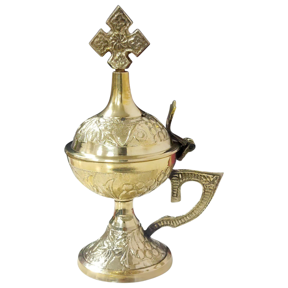 Brass Embossed Ornate Incense Burner – Hand-crafted