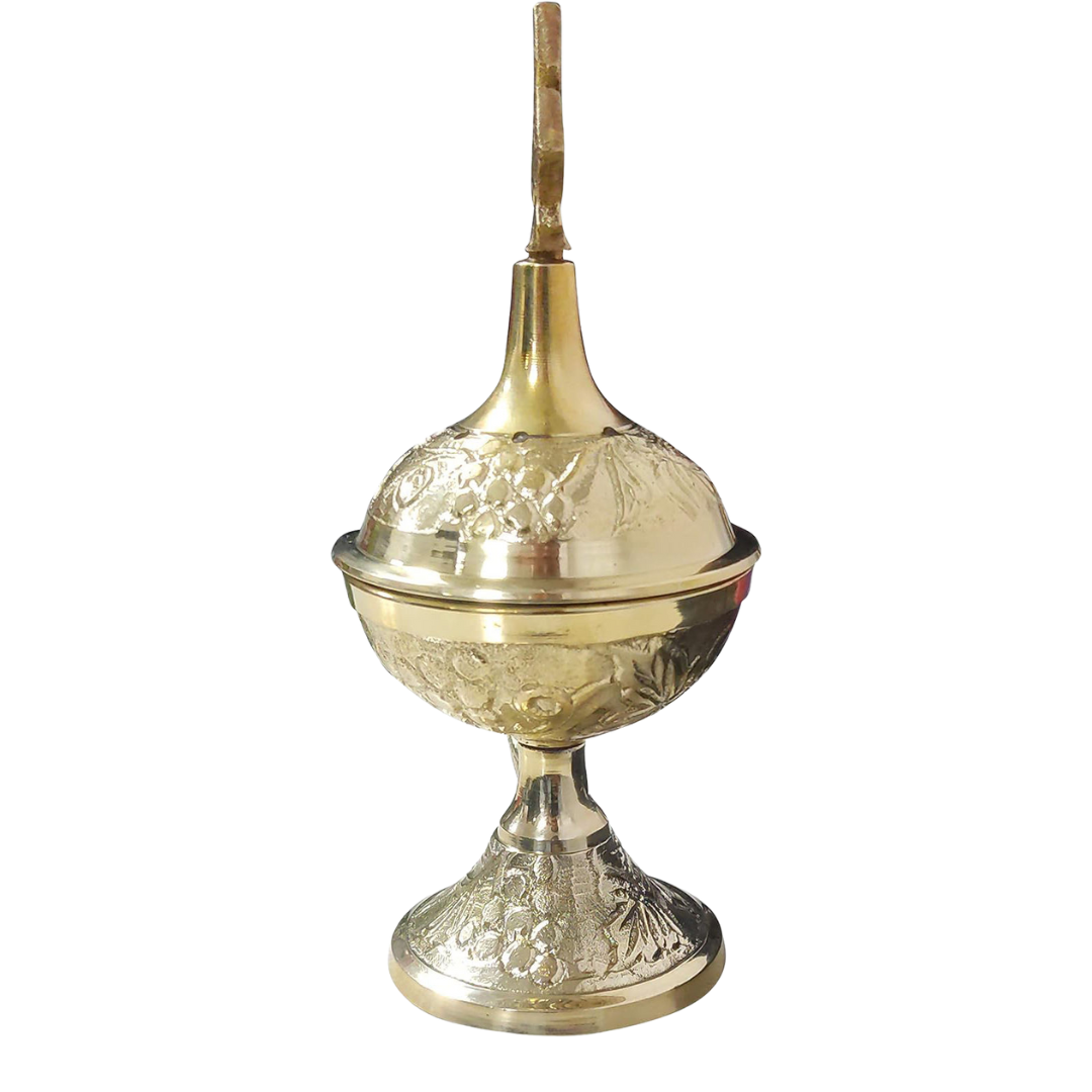 Brass Embossed Ornate Incense Burner – Hand-crafted