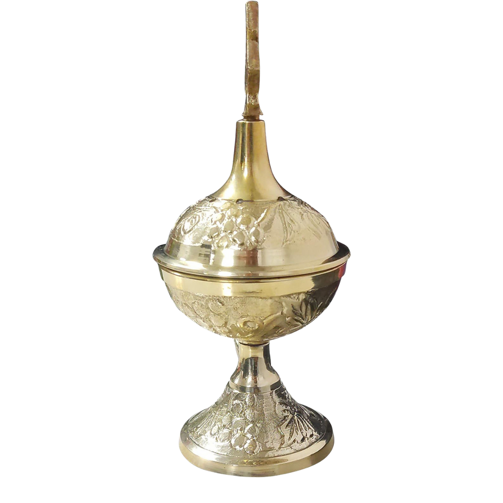 Brass Embossed Ornate Incense Burner – Hand-crafted