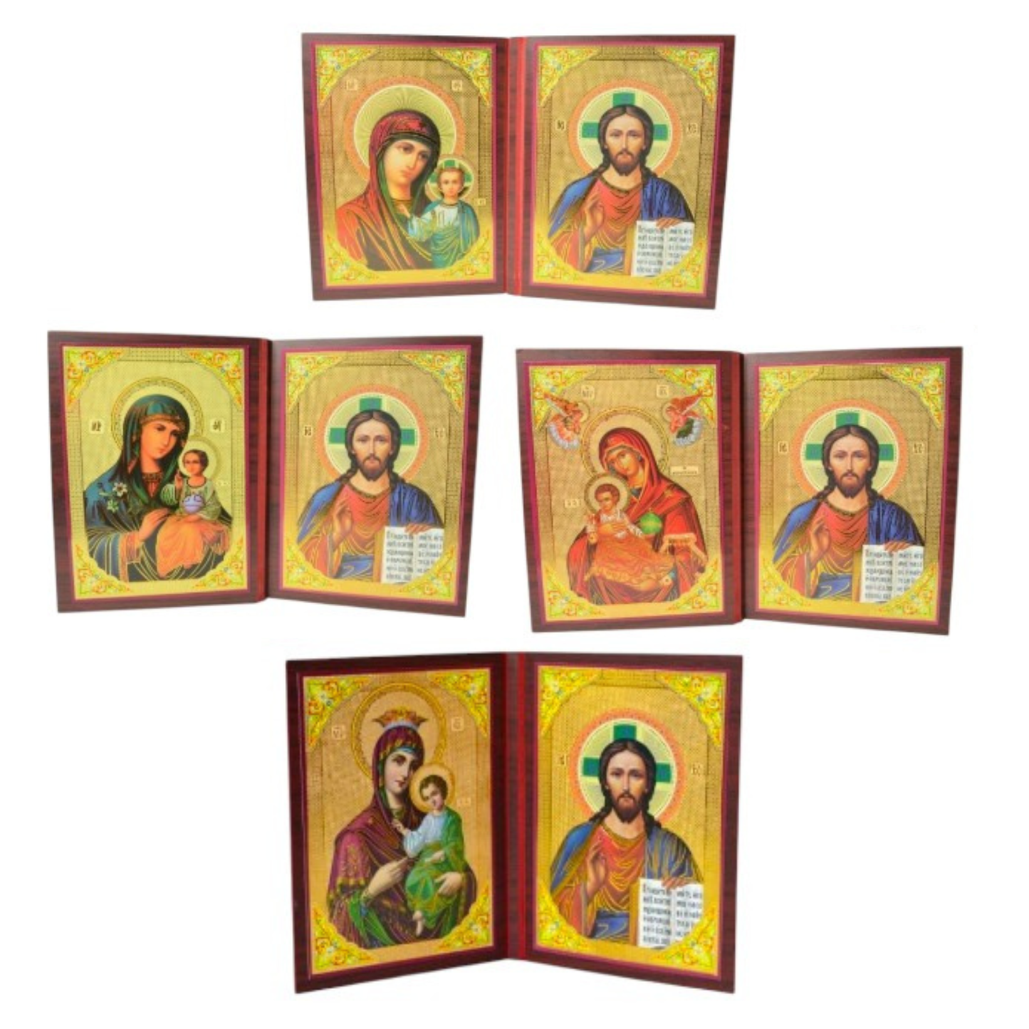 Catholic Tabletop Icons, Folding (Large) - Set of 4