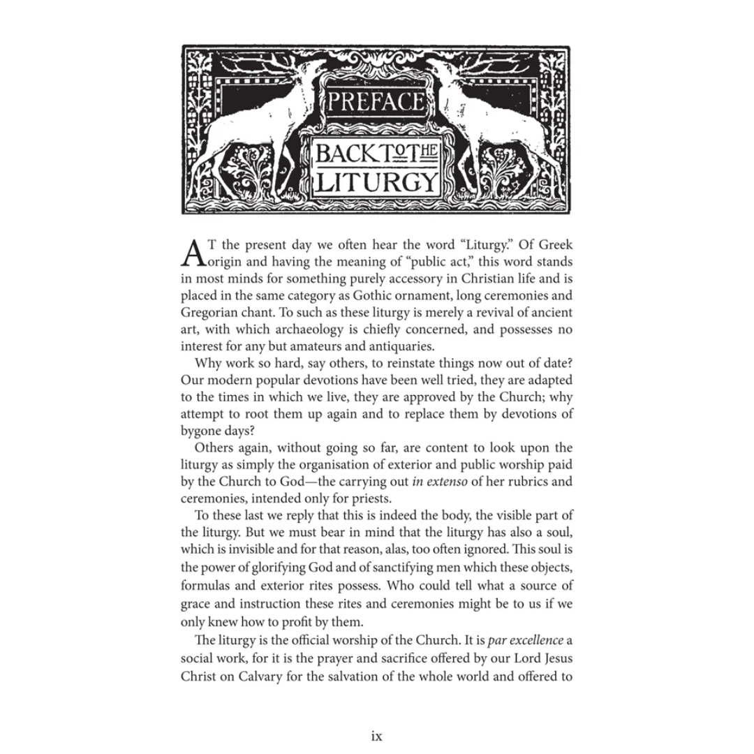 Catholic Liturgy: Its Fundamental Principles