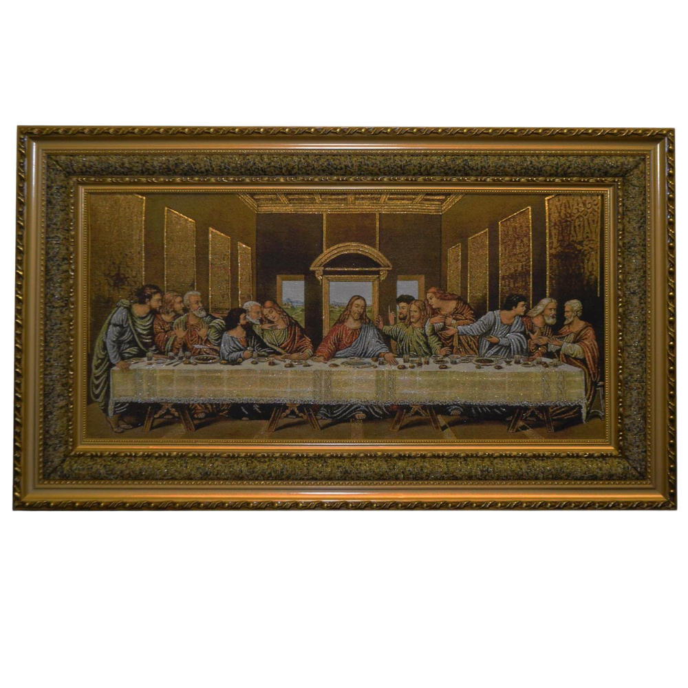 The Last Supper Framed Tapestry – Wall Hanging with Back Hook (45 × 75 cm)