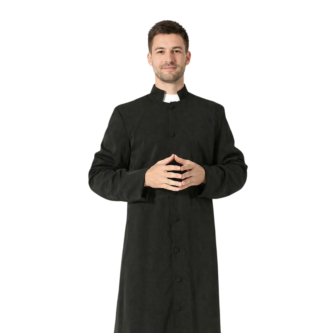 Black Roman Cassock (5 Sizes Available)