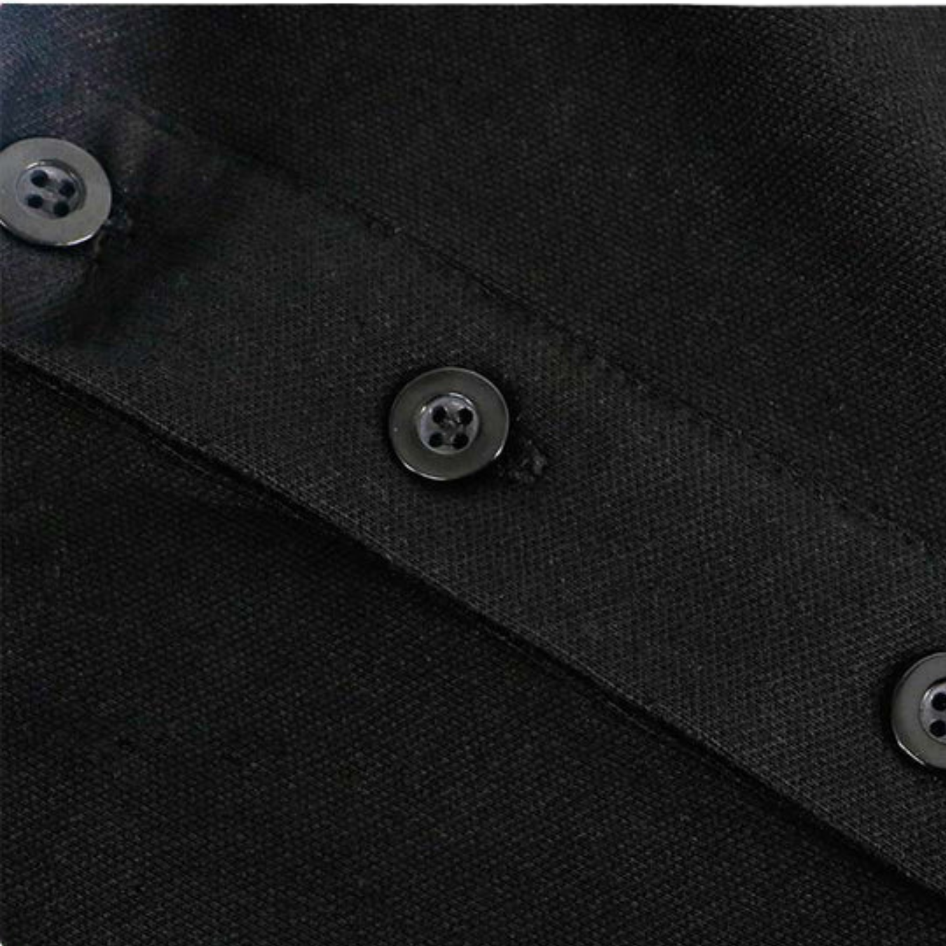 Men’s Short Sleeve Tab Collar Clergy Polo Shirt – Black (100% Cotton)