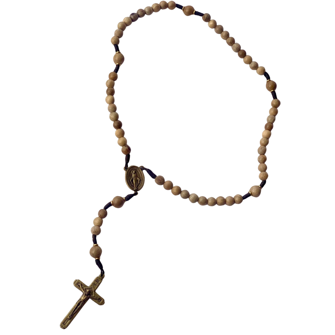 Miraculous Medal Wooden Rosary – Australian Made (45cm Length)