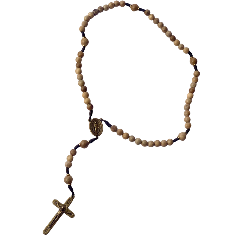 Miraculous Medal Wooden Rosary – Australian Made (45cm Length)