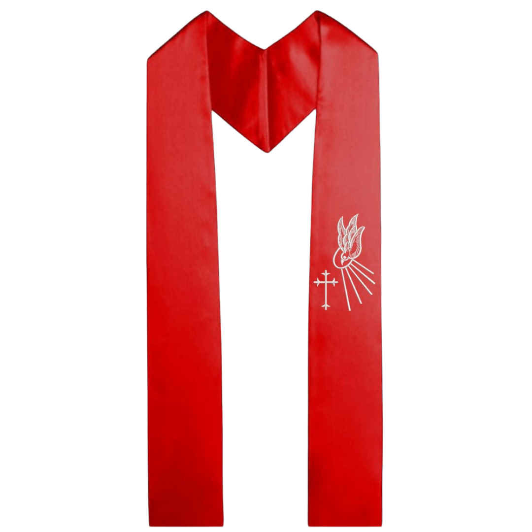 Confirmation Stole for Children – Crucifix with Dove and Sunlight  (106cm Length)