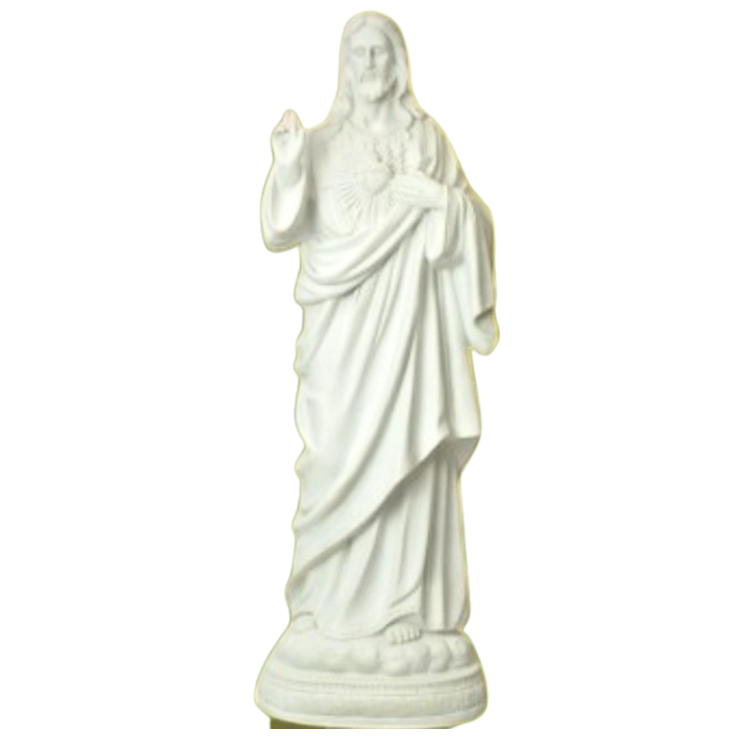 Sacred Heart Jesus White - Large Garden Statue - 120cm