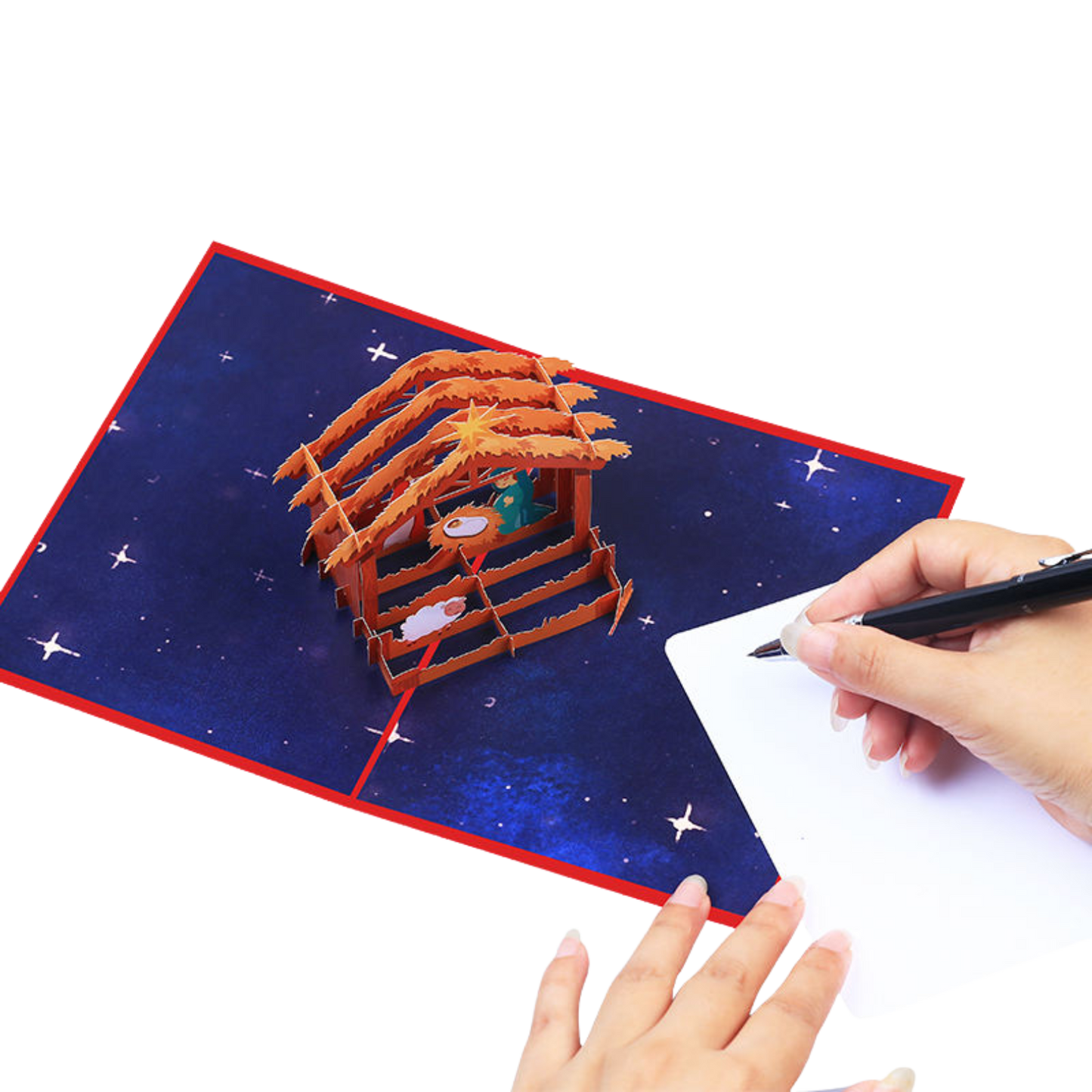 3D Pop-Up Christmas Nativity Card - Holy Family Display Scene