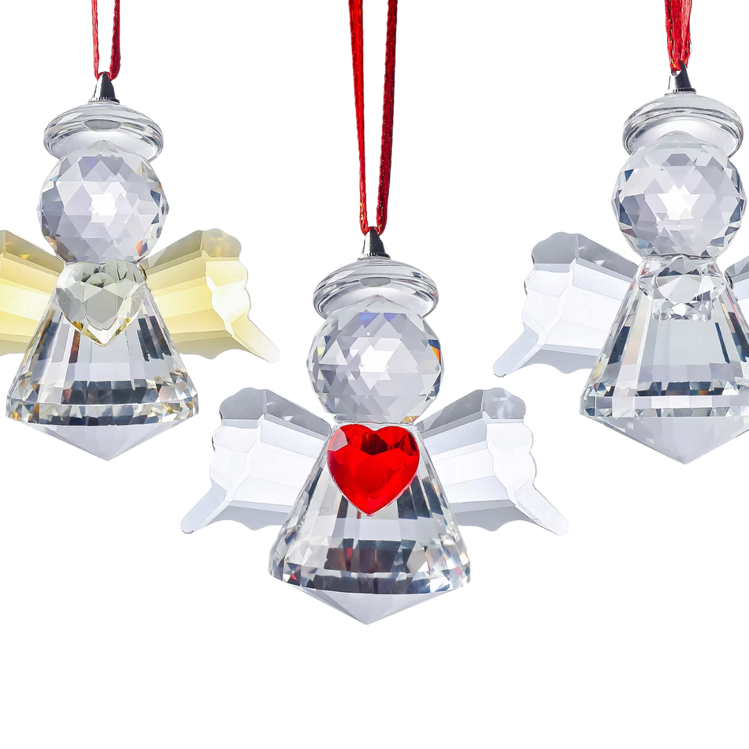 Crystal Angel Hanging Ornament Figurine - 3 Styles