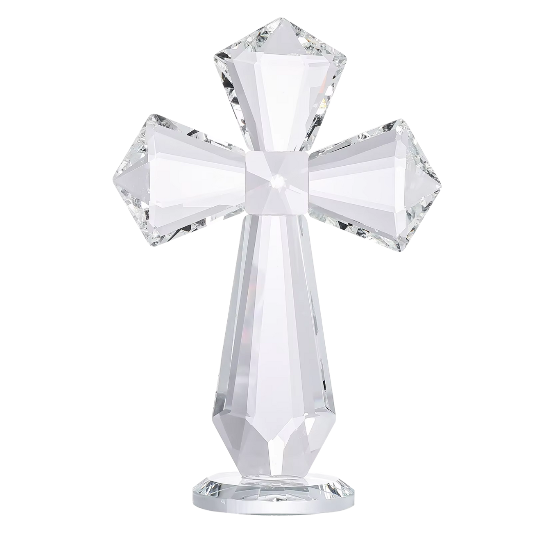 Premium Large Crystal Standing Crucifix – 15 cm, 2 Designs