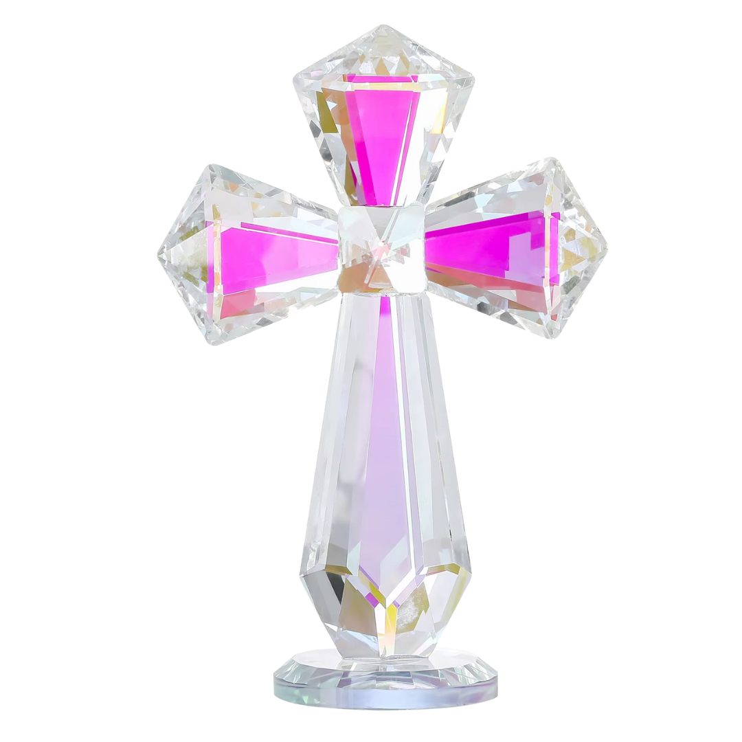 Premium Large Crystal Standing Crucifix – 15 cm, 2 Designs