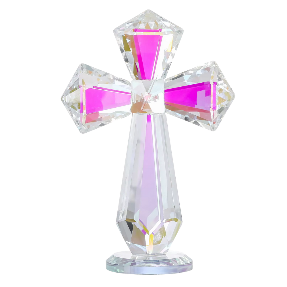 Premium Large Crystal Standing Crucifix – 15 cm, 2 Designs