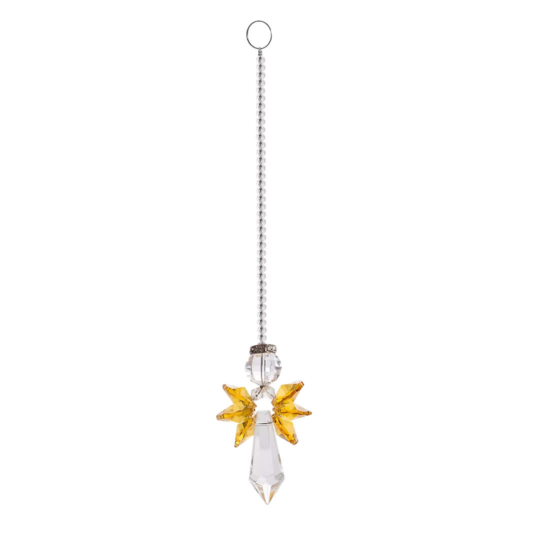 Angel Hanging Ornament – Radiant Premium Faceted Crystal with Delicate Design