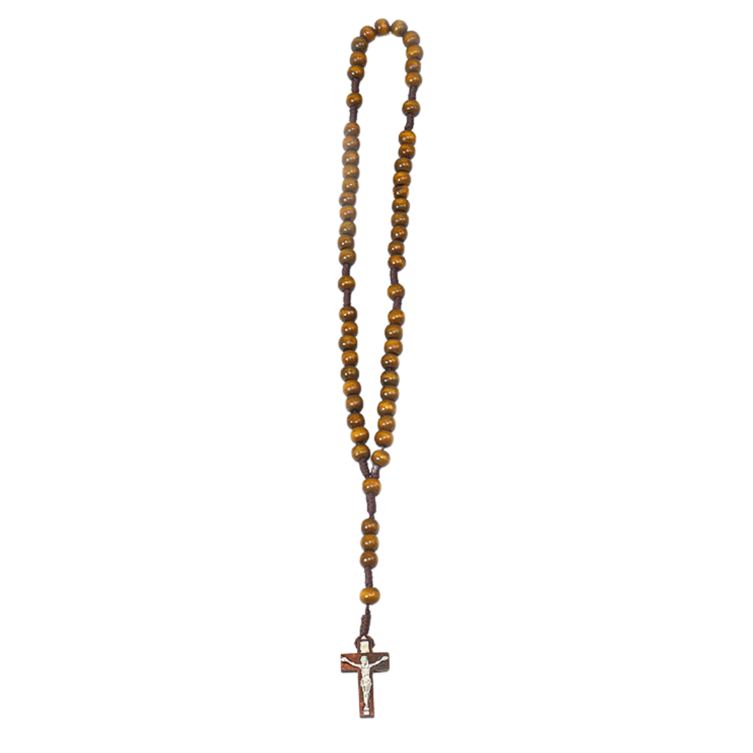 Dark Brown Wooden Catholic Rosary – Pack of 10 (30cm Length)