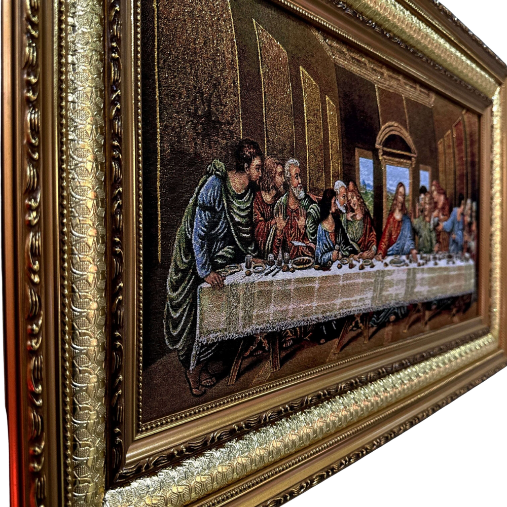 The Last Supper Framed Tapestry – Wall Hanging with Back Hook (45 × 75 cm)