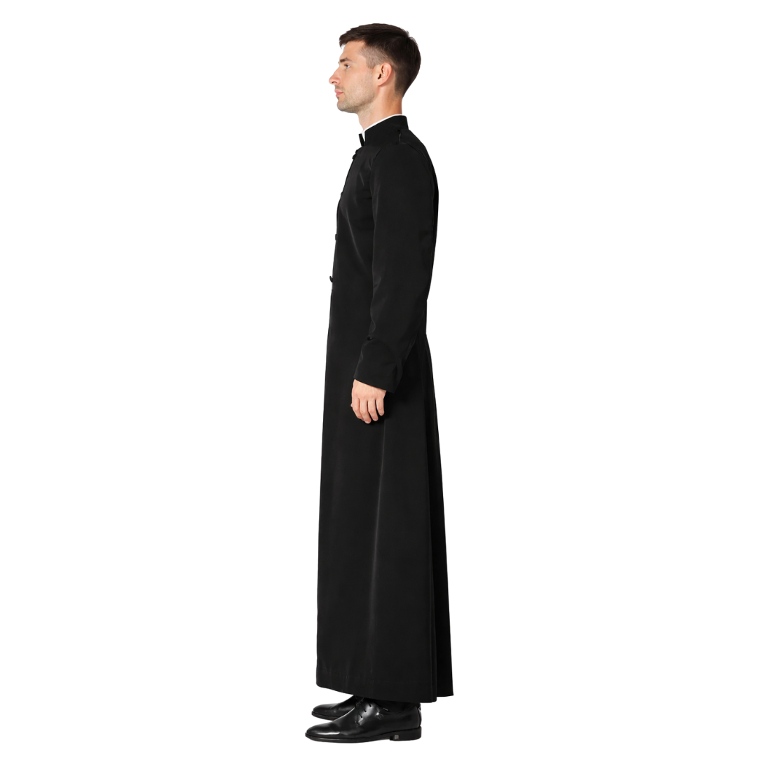Black Roman Cassock (5 Sizes Available)