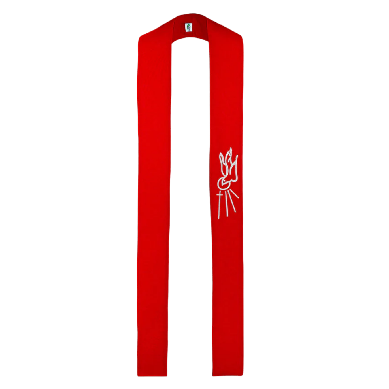 Red Descending Dove Confirmation Stoles – Embroidered Symbol (234cm Lenght)