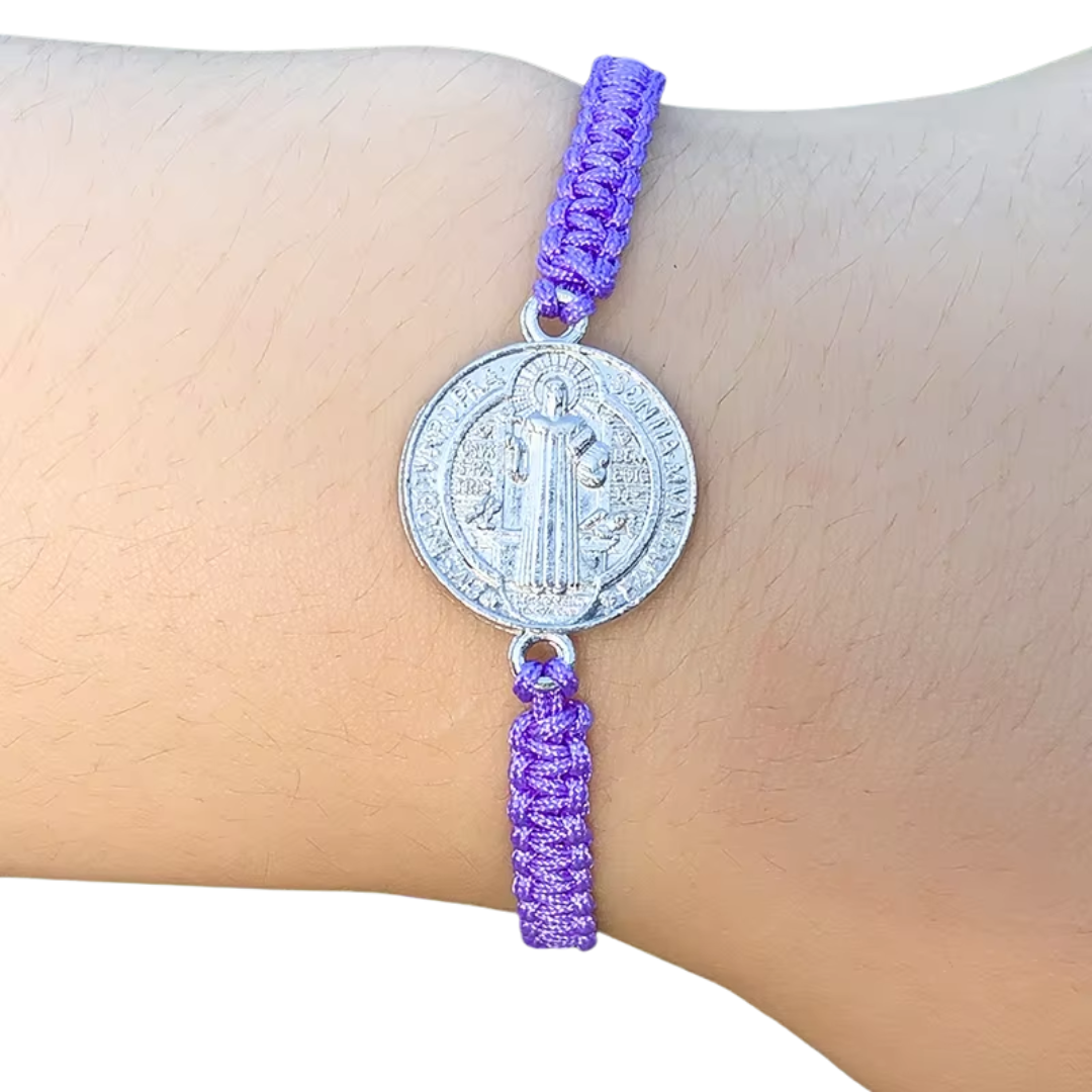 Saint Benedict Protection Cord Bracelet - 7 Colours available