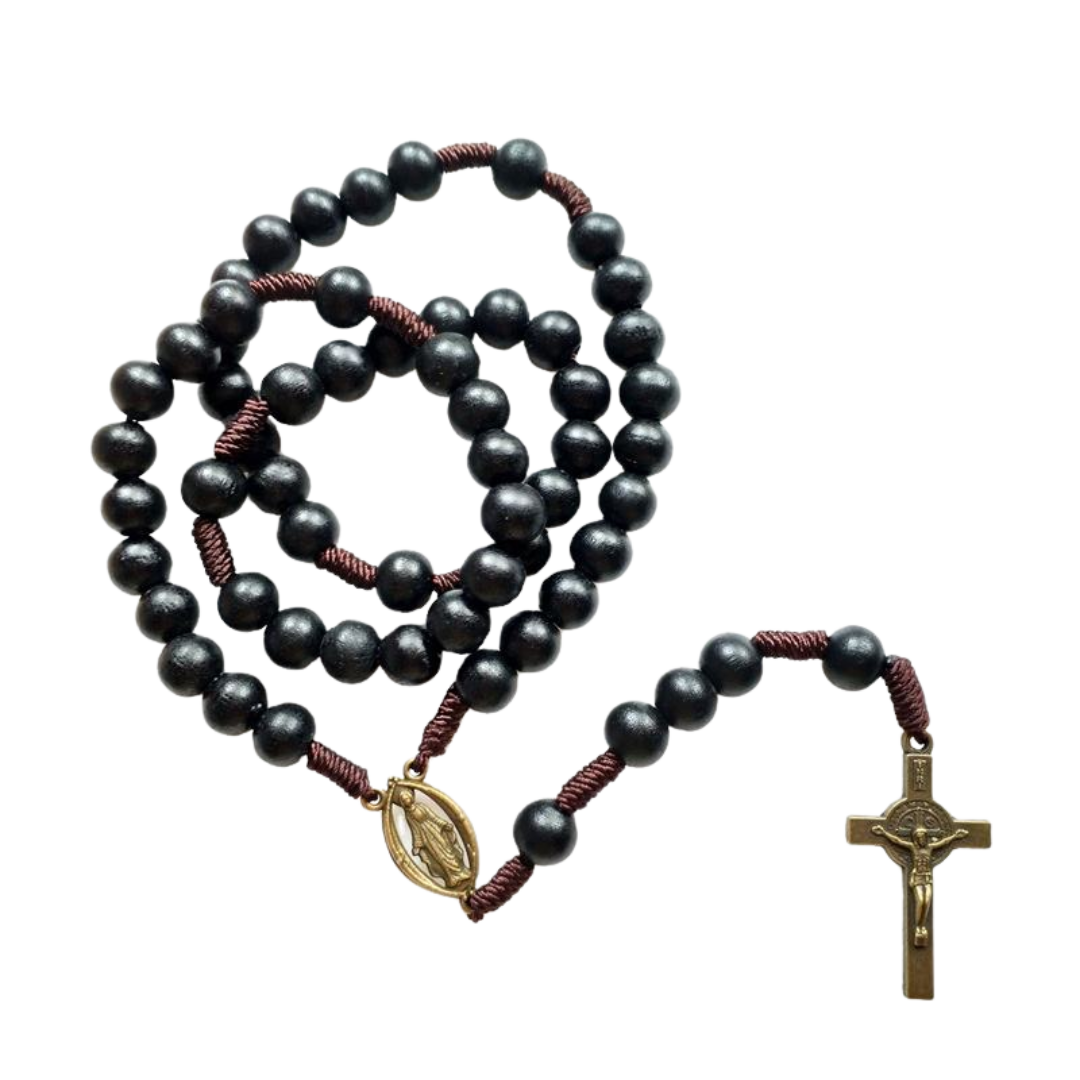 Black Wooden Rosary