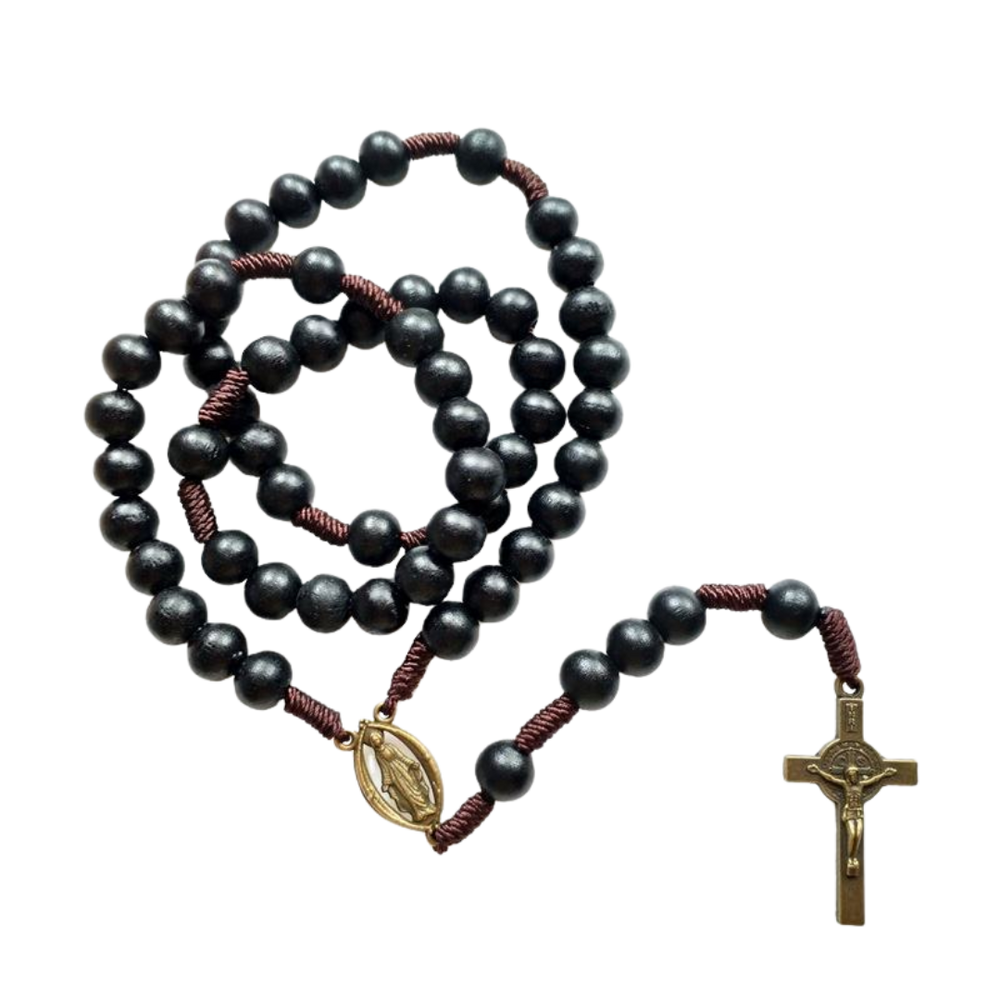 Black Wooden Rosary