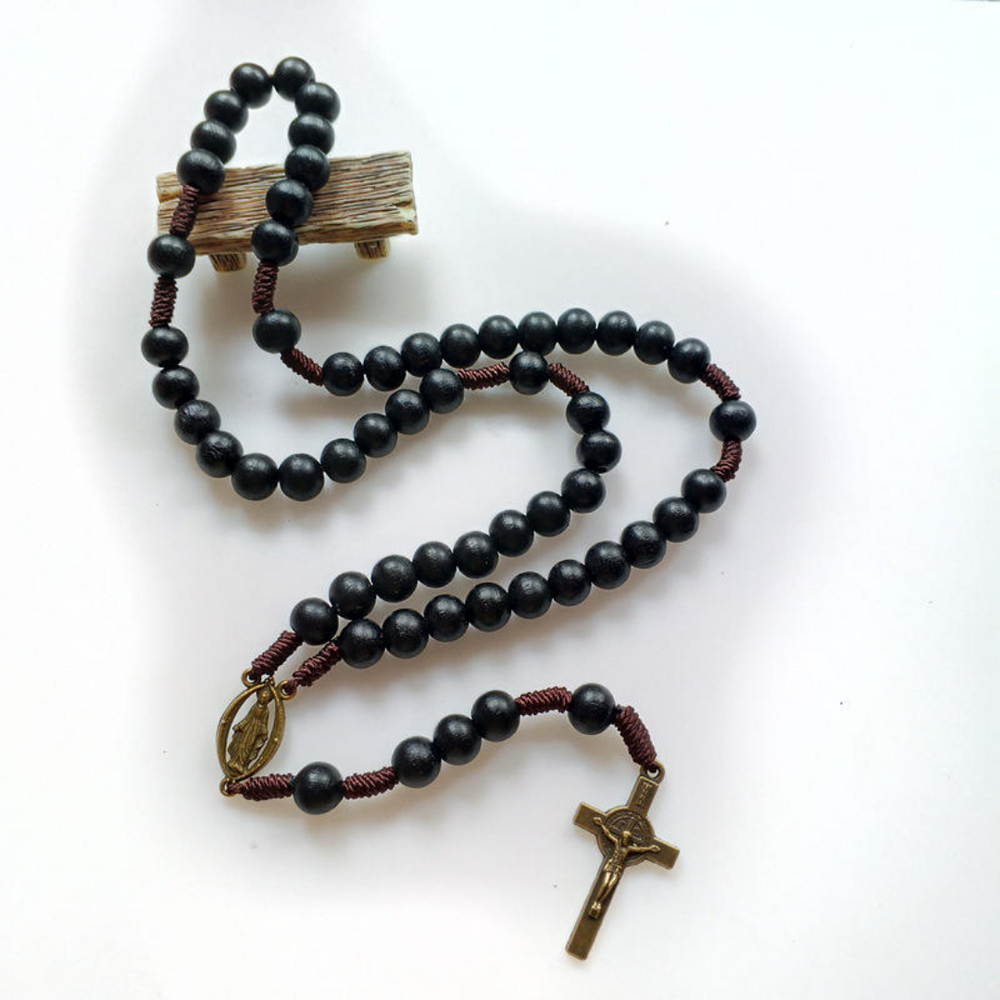 Black Wooden Rosary