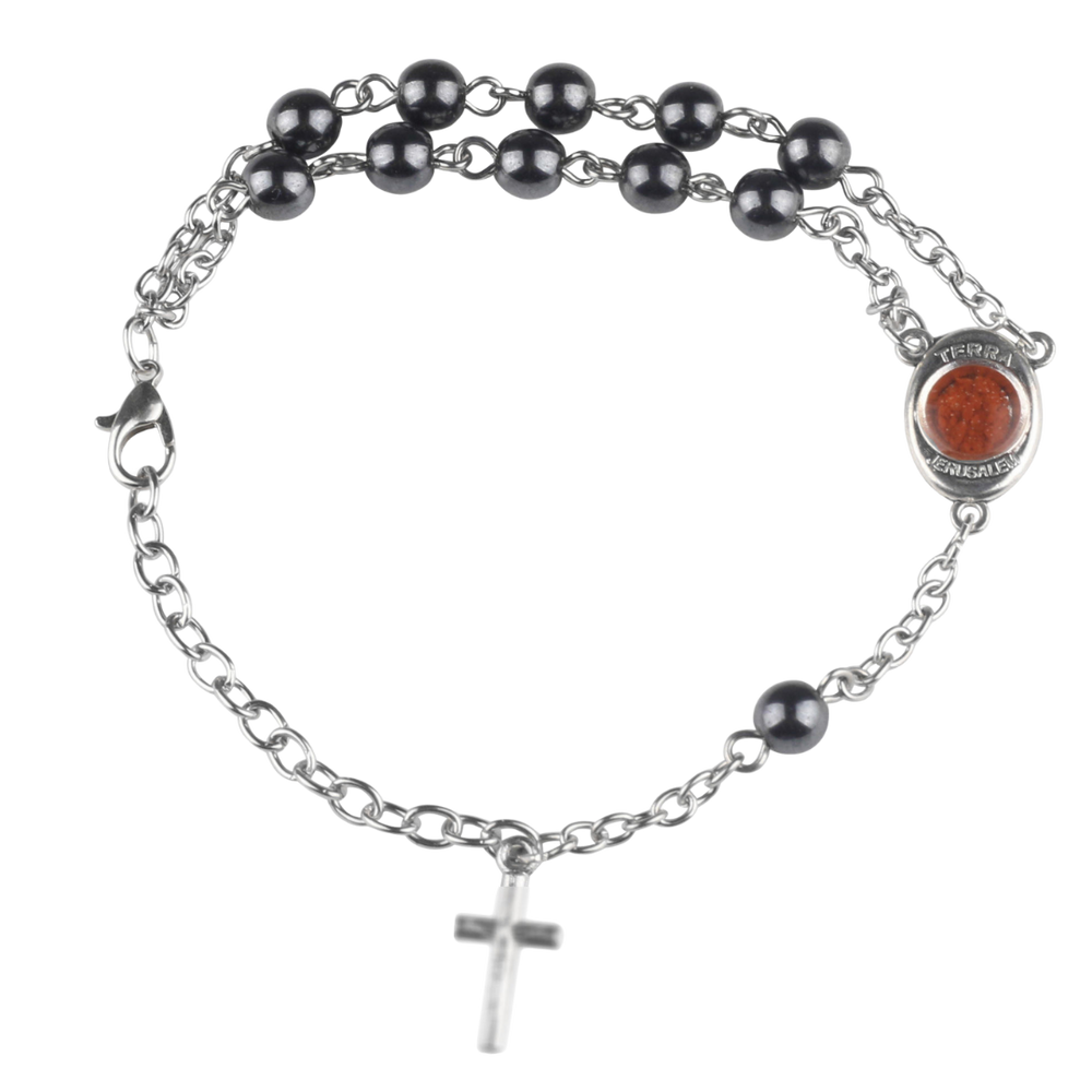 Hematite Rosary Bracelet