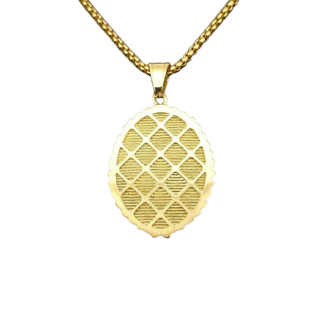 Virgin Mary Medal Necklace – Gold Plated Stainless Steel (61cm chain)