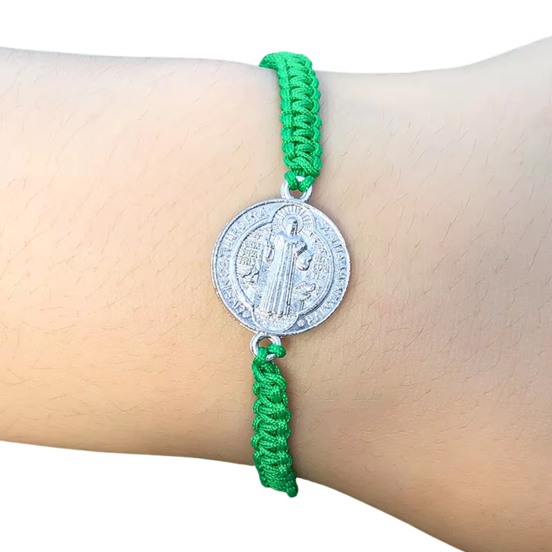 Saint Benedict Protection Cord Bracelet - 7 Colours available