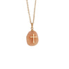 Crystal Crucifix Pendant Necklace - Stainless Steel with Gold Plating (6 Colours Available)
