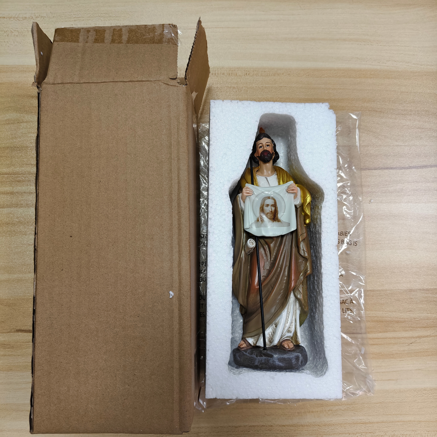 St. Jude Thaddeus Ornamental Statue Figurine - Hand Painted Resin - Medium (21cm)