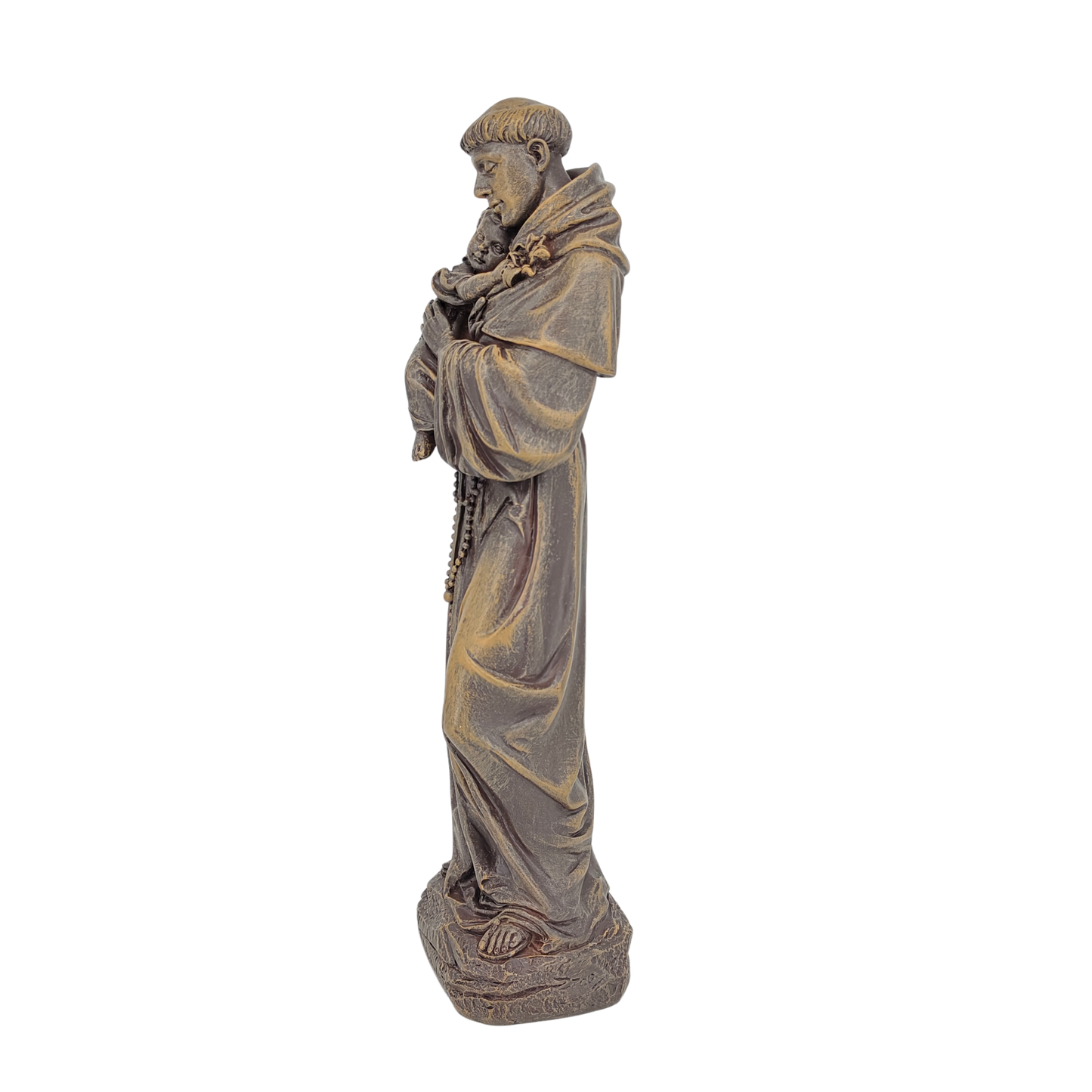 Saint Anthony of Padua Ornamental Statue Figurine - Hand Painted Resin - Large (30cm)