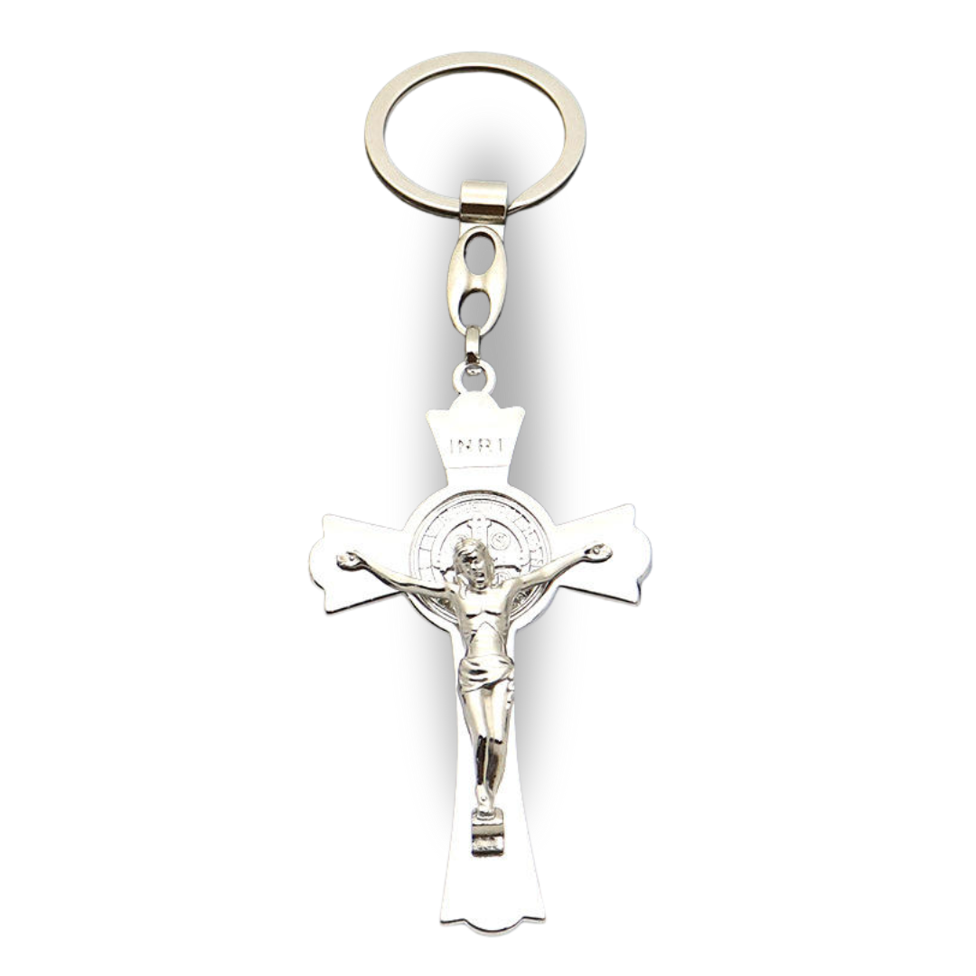 Catholic St Benedict Crucifix Keychain