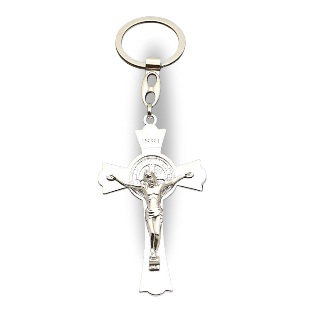 Catholic St Benedict Crucifix Keychain